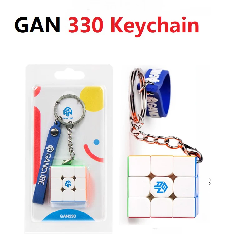 Najnovejši GAN 330 Keychain 3x3 Cubing Hitrost gan33 cubo magico ključnih verige puzzle gan330 3x3x3 stickerless magic cube izobraževalne igrače