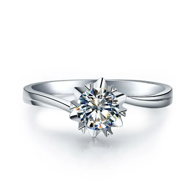 Naravne 2 Karati Diamant Nakit Trdna S925 Sterling Srebrni Prstan za Ženske, Srebro 925 Nakit Bizuteria Anillos Mujer Gemstone