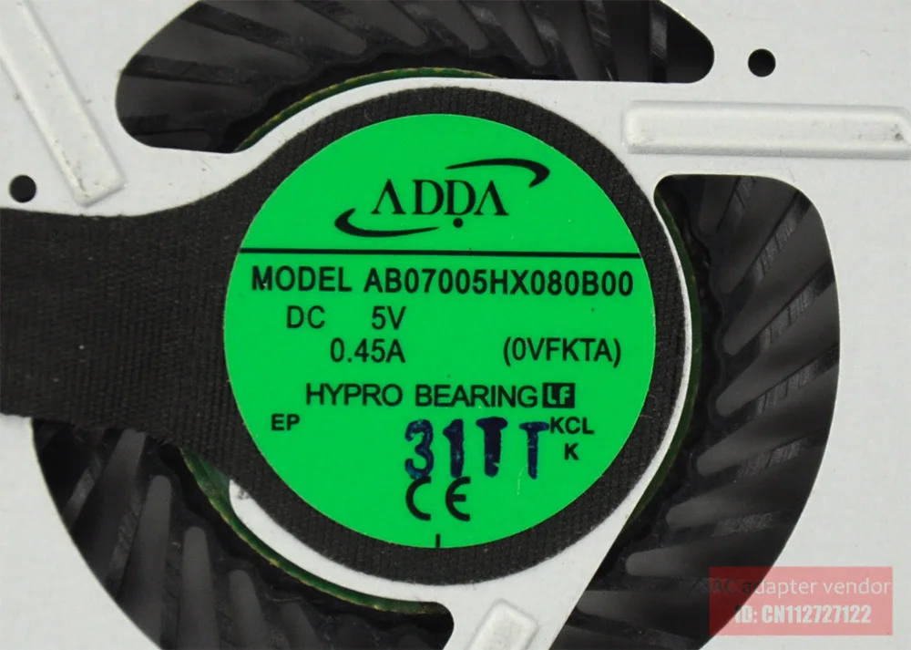 Novi originalni ADDA AB07005HX080B00 0vfkta 5V 0.45 zvezek hladilni ventilator