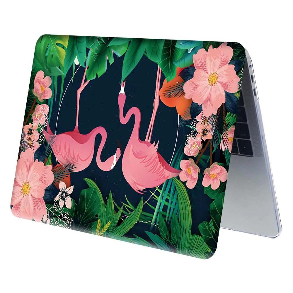 Novo Shockproof Laptop Primeru za Apple MacBook Air Pro Retina 12 13 15 16 Palčni z Flamingo Vzorec Series Prenosnik Dodatki