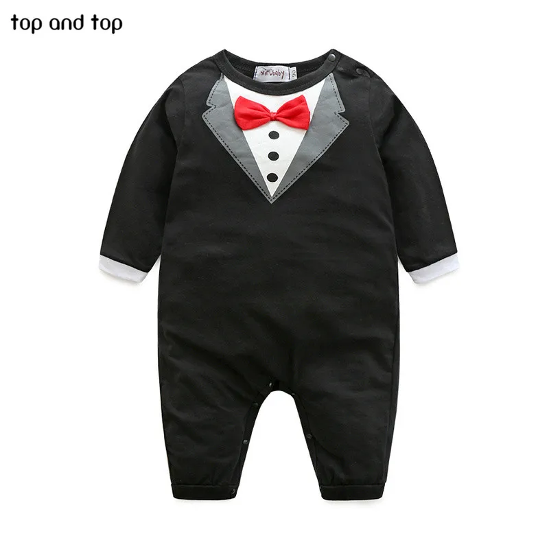 Novo čisti bombaž Otroška Oblačila, Bow tie oblikovanje Otroške igralne obleke Infantil babi fant jumpsuit Novorojenih Dojenčkov, igralne obleke