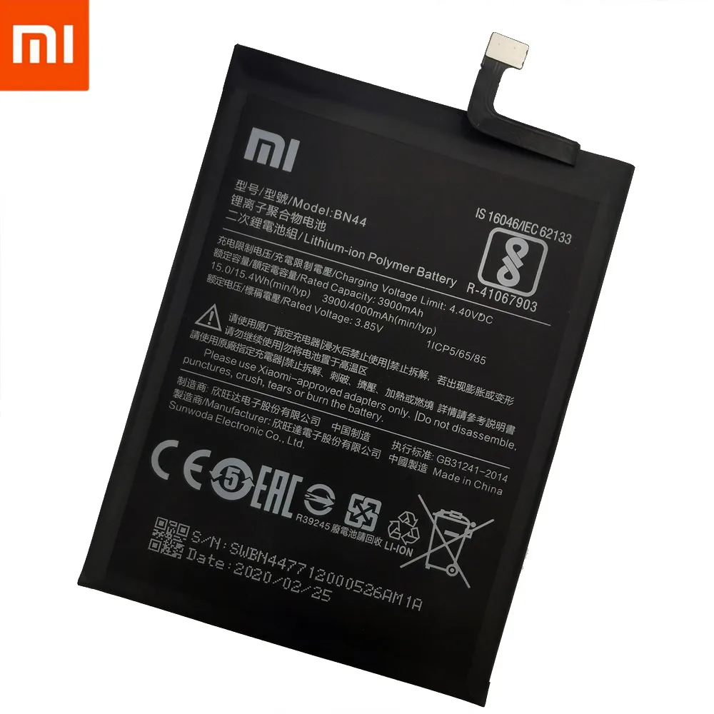 Original BN44 Mobilnega Telefona Baterije Za Xiaomi Redmi 5 Plus Pravi Kapacitet 4000 mah Zamenjava Li-ionska Baterija + Orodje +Nalepke