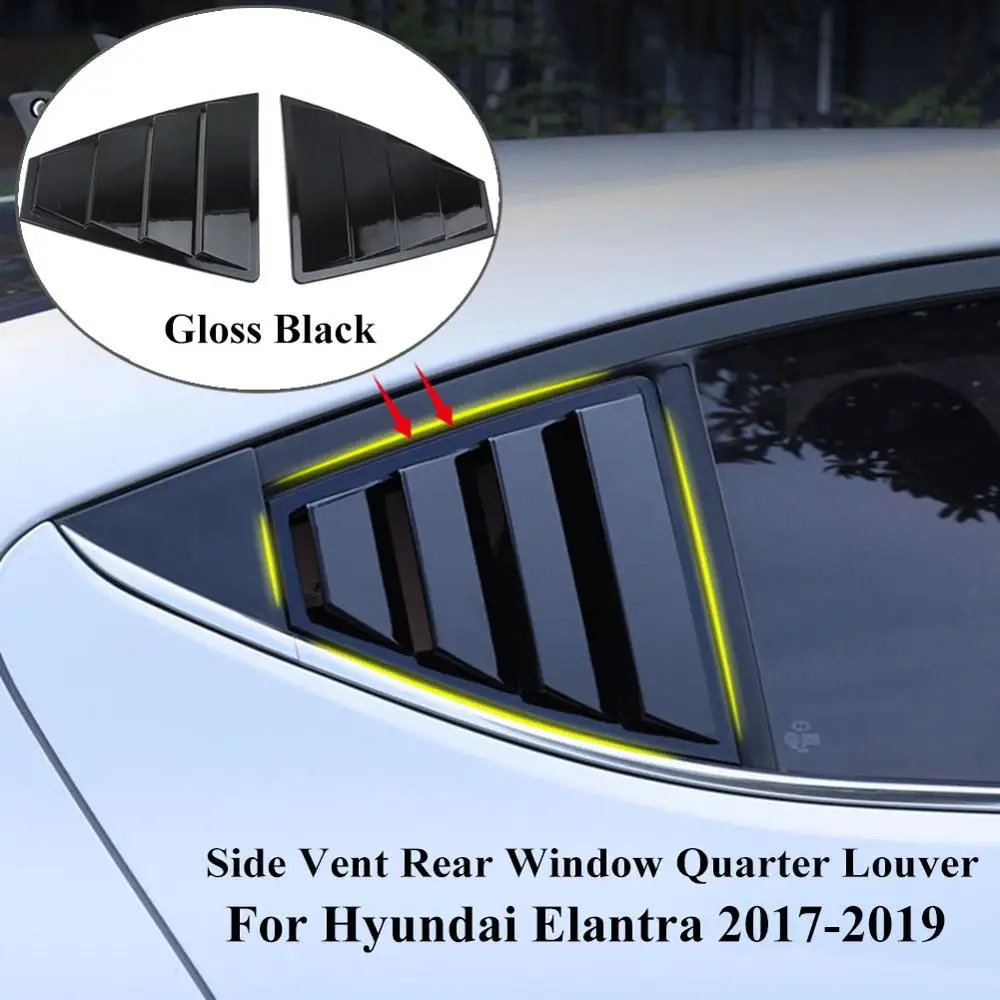 Padec Ladijskega Prometa Črni Strani Vent Zadnje Okno Četrtletju Reže Primerni Za Hyundai Elantra 2017-2019