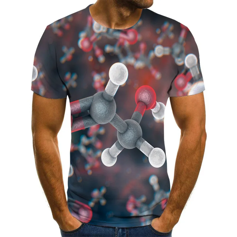 Poletne moške 3D očesa kvadratnih pisane tiskanja kratek sleeved majica s kratkimi rokavi moški je geometrijski vzorec krog vratu velikosti majica fashion