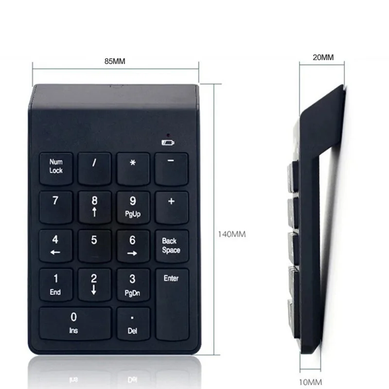 Prenosni Majhne Velikosti 2,4 GHz Brezžična Številčna Tipkovnica Numpad 18 Tipke Digitalno Tipkovnico Za Računovodstvo, Pripovedovalec Laptop Prenosnik Tablet