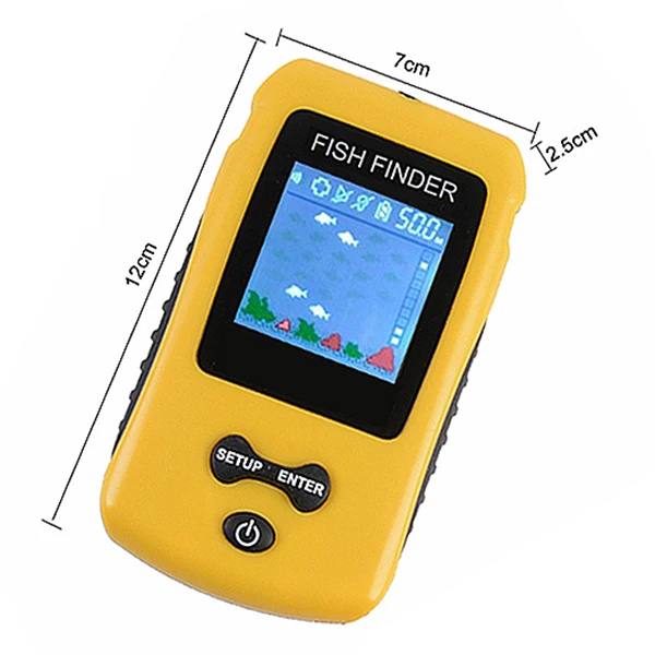 Prenosni Sonar Ribe Finder Z Barvnim Lcd Zaslon Finder Rib Fishing Lure Echo C Fishfinder