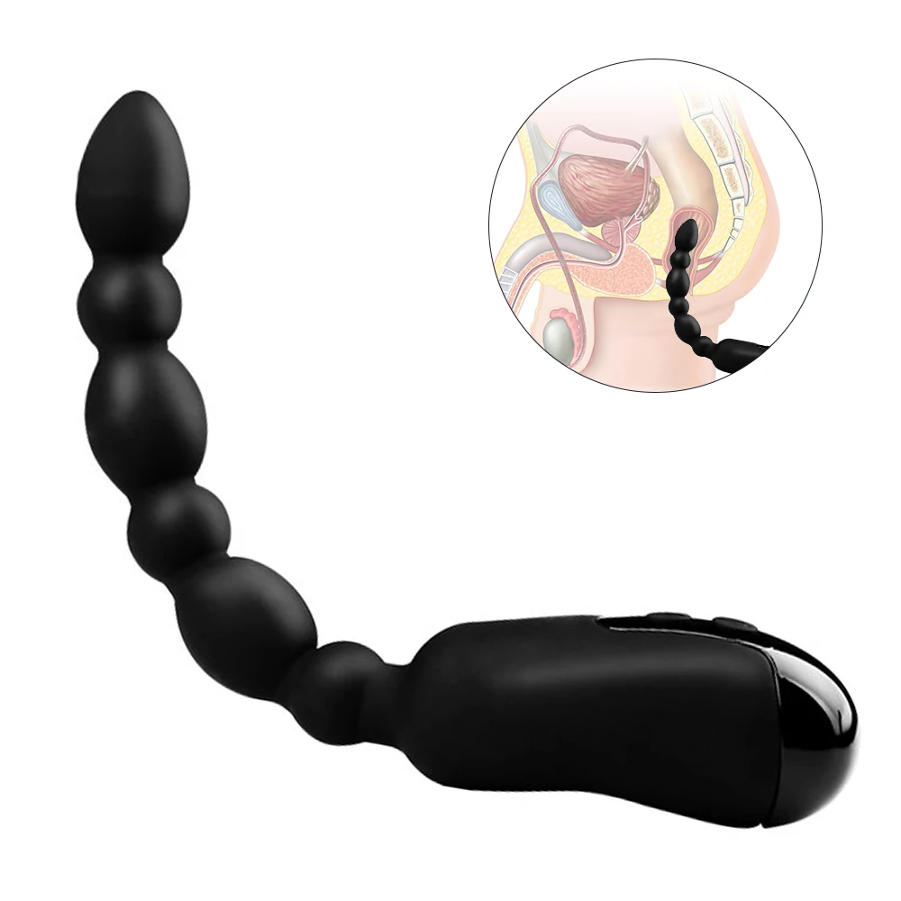 Prostate Massager Vibrator Prostata Analni Čep Rit Anus Kroglice G-spot Klitoris Erotični Stimulator za Odrasle Sex Igrače za Žensko in Človek