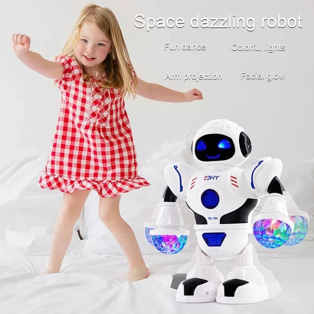 Prostor Bleščečih Glasbe Robot Sijoče Fantje Izobraževalne Igrače, Elektronske Hoja Ples Smart Prostor Robot Otroci Glasbe Robot Dekleta Igrače