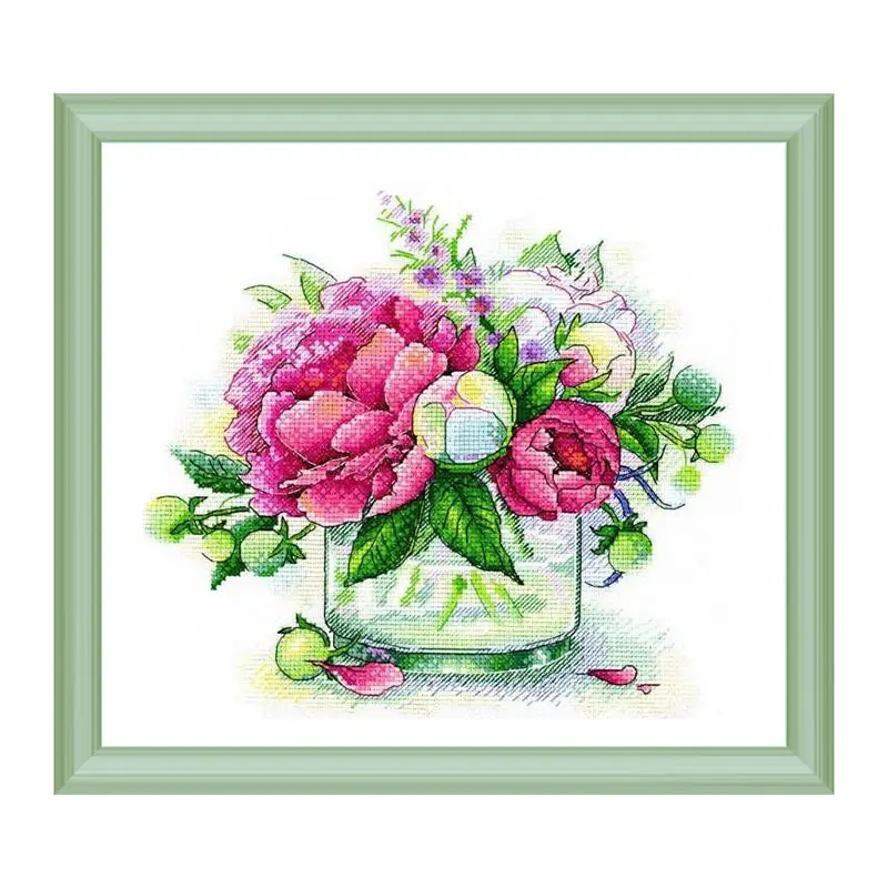 Ročno vezene Dekorativno Slikarstvo Navzkrižno Šiv Kit B1529 Camellia Cvet Natančno Tiskanje Novih Izdelkov