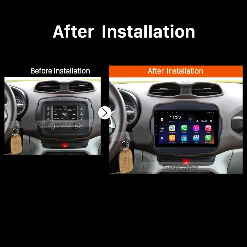 Seicane Avto Android 10.0 GPS Navigacija Bluetooth Za leto 2016 Jeep Renegade WiFi Multi-Touch Zaslon, 9 Inch 2DIN avtoradio, Predvajalnik