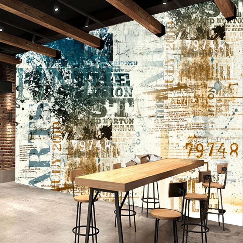 Sodobno Abstraktno Umetnost Slog 3D Ozadje Osebnost Grafiti Foto Zidana Restavracija KTV Bar Cafe Dekor Ozadje De Papel Parede