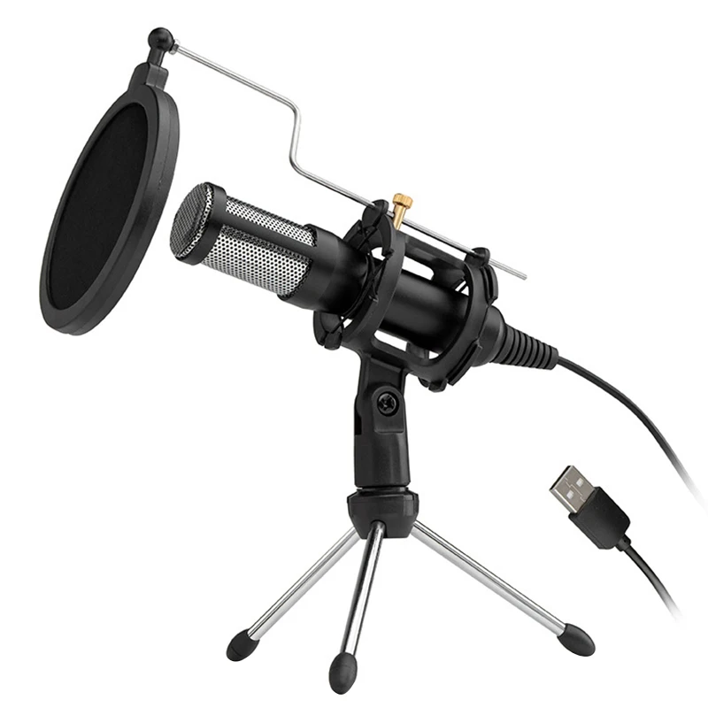 Strokovno USB Mikrofon Kondenzatorski Mikrofon, Računalnik, Mikrofon Konferenca Glas PS4 Iger Mikrofon USB PRIKLJUČEK