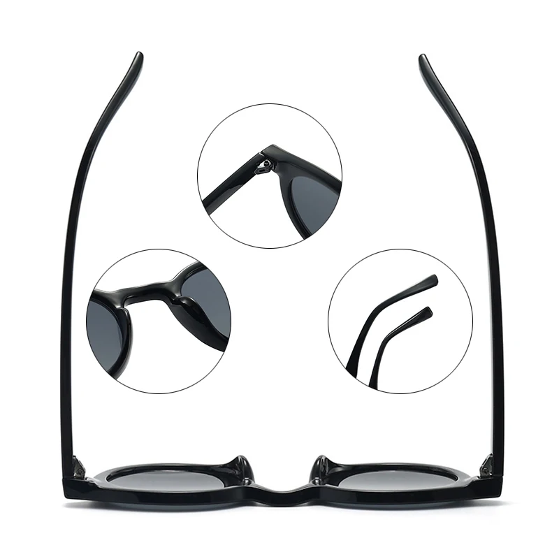 TAKO&EI Moda Okrogla sončna Očala Ženske Letnik Kovice Dekoracijo Jasno Ocean Leče za Očala Moških Odtenki UV400 Leopard sončna Očala