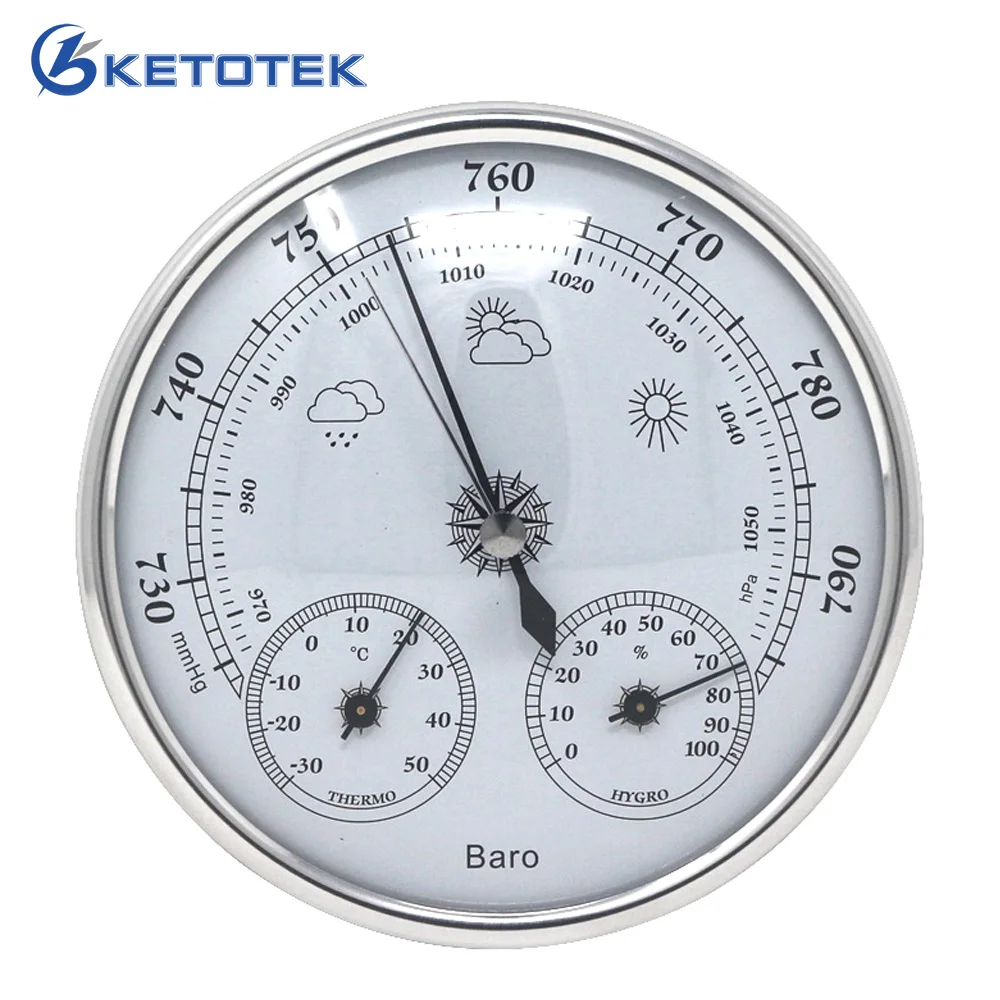 Temperatura Vlažnost zraka Zračni Tlak Monitor Meter 3 v 1 Vremenske Postaje Gospodinjski Termometer, Higrometer Barometer