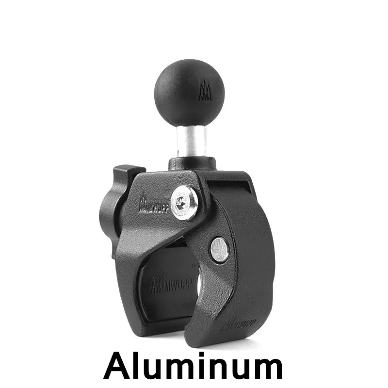 Težka Aluminija Težka Nevihte Objemka Gori z 1 cm Premera Gume Žogo za mobilni telefon za gopro motorno kolo