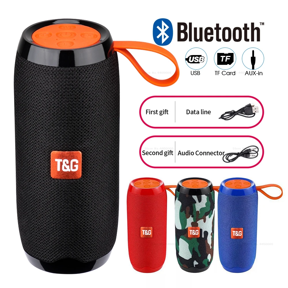TG106 Stolpec Prenosni Bluetooth Mini Zvočnik z UKV-Radio Nepremočljiva Subwoofer Brezžični Loundpeakers Potovanja Vožnjo Predvajalnik Glasbe