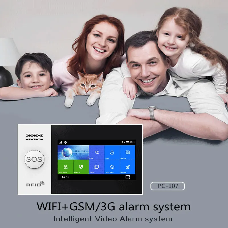 TUYA GSM WiFi Brezžični 433MHz Doma Opozorilo Varnostni Sistem z IP Kamero Dima Detektor Vrat Senzor SmartLife App Žični Alarmni Komplet