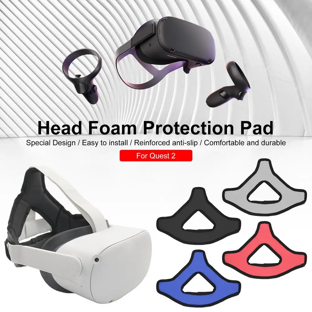 Udobno Non-slip Glavo VR Trak Tipke Za Oculus Quest 2 Dihanje Anti-znoj Pad Blazine Glavo Pribor Za Prizadevanje