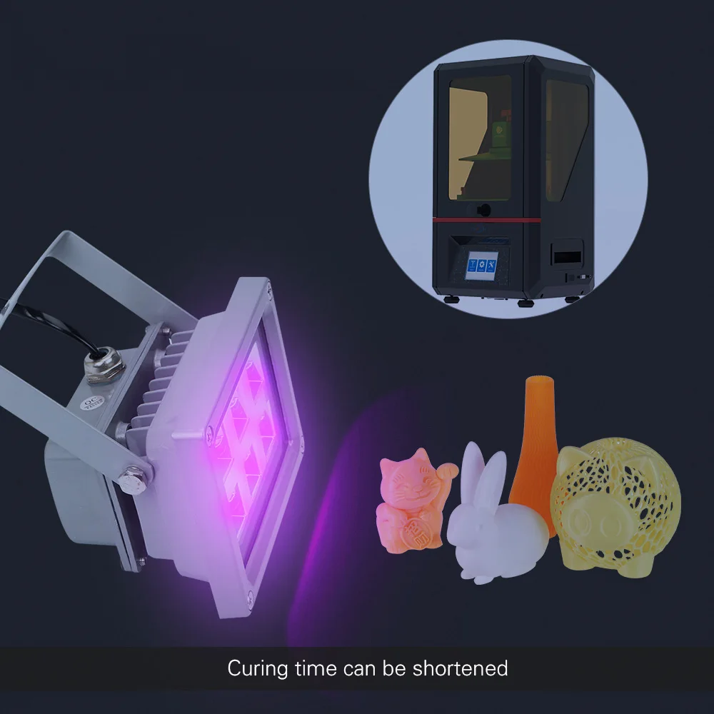 UV Smole za Zdravljenje Lučka Lučka za SLA/DLP 3D Tiskalnik Strdi, občutljivi na svetlobo Smolo 6pcs 405nm UV-LED Luči z 60 w Izhodna Vplivajo na