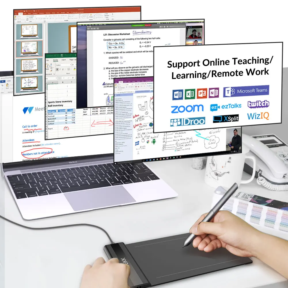 VEIKK S640 Grafike za Risanje Tablet 6X4 Palčni z brezplačno Digitalno Pero za Tablične Online Poučevanje in Učenje za začetnike otroci