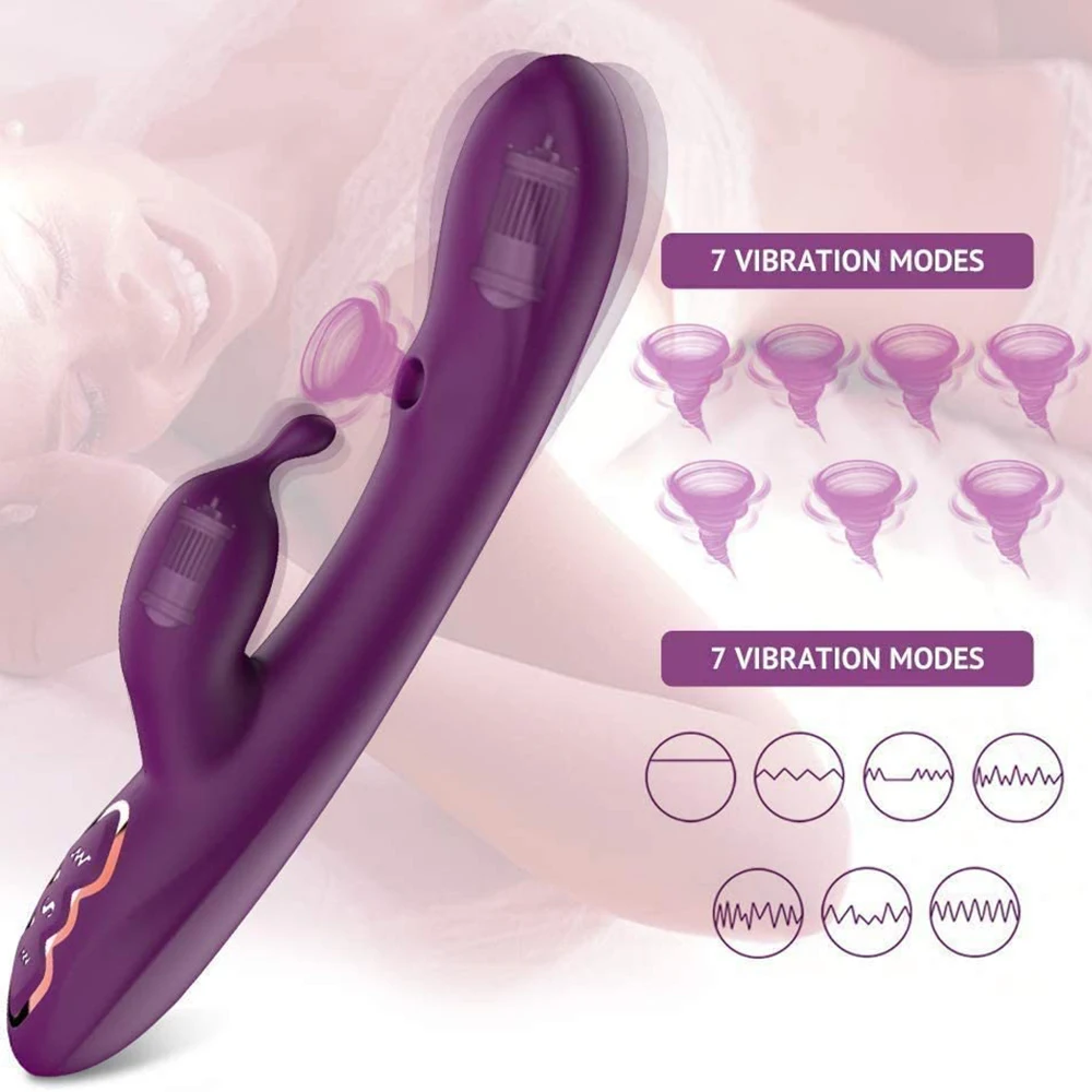 Vibrator za G-spot 7 Speed USB Polnilne Klitorisa Sesanju Vibrator Rabbit Vibratorji Odraslih Igrače za Ženske Klitoris Stimulacije Masaža