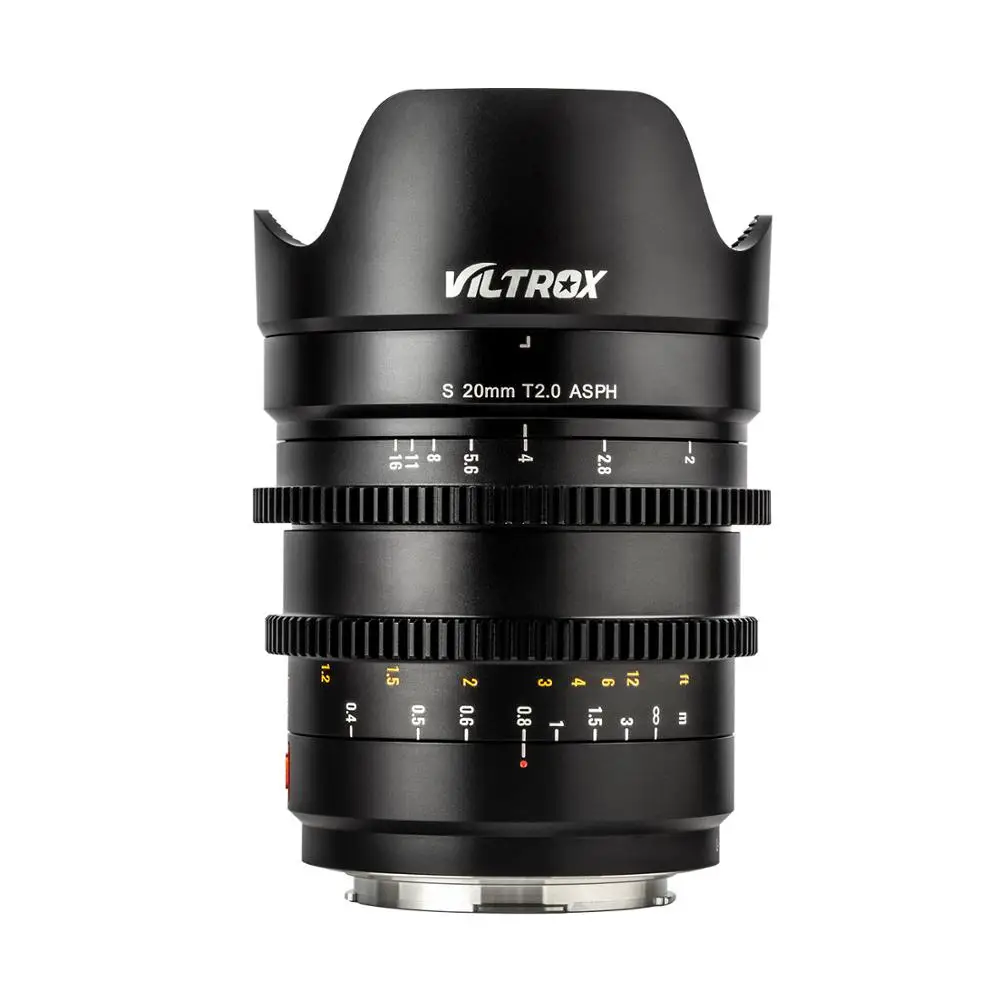 Viltrox 20 mm T2.0 Cine Objektiv Celotno sliko Ročno Ostrenje širokokotni Objektiv za Panasonic Lumix S1R S1 S1H SL2 L Nastavek za Objektiv Kamere
