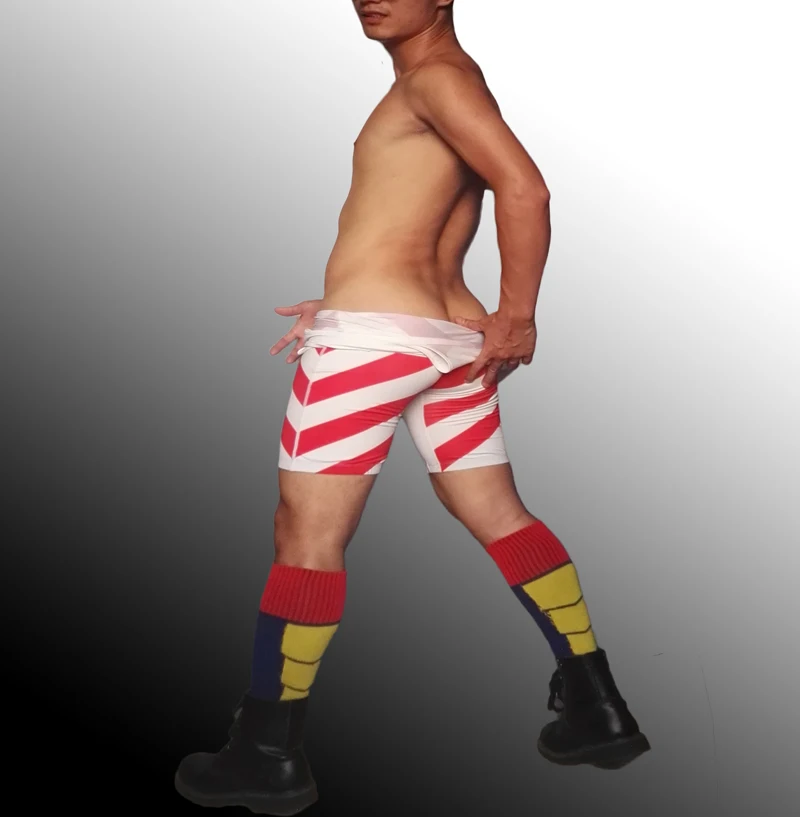 Visoko Izreži Novo Ameriško Zastavo Mens Wrestling Singletnega Pelivan Leotard Bodywear Telovadnici Obleko Enega Kosa Hlačne Nogavice