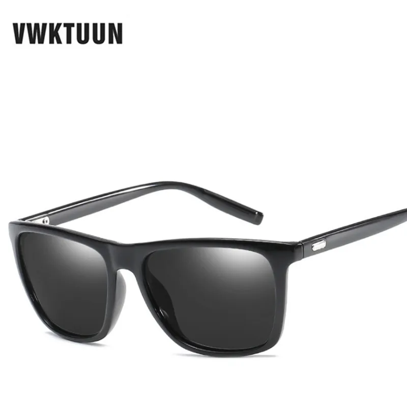 VWKTUUN Polarizirana sončna Očala Moških Kvadratnih Vožnja Šport sončna Očala Za Moške blagovne Znamke Oblikovalec Unisex Potovalne Očala Ogledalo Očala
