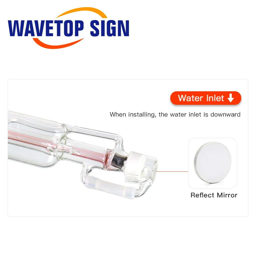 WaveTopSign Co2 Stekla Laser Cev Dia 50mm 720mm 40W Stekla Laser luči za CO2 Laser Graviranje Rezanje