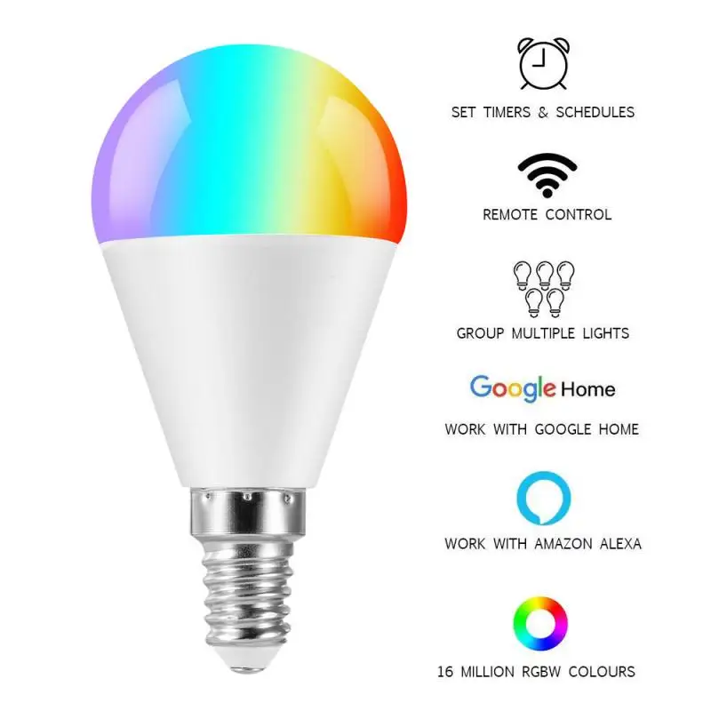 WiFi Smart Žarnica Svetlobo Podpira Glasovni Nadzor Časovnik Za Vklop Žarnice, Zatemniti Prilagoditev Za Alexa Za Google Dom Za Apple Sir