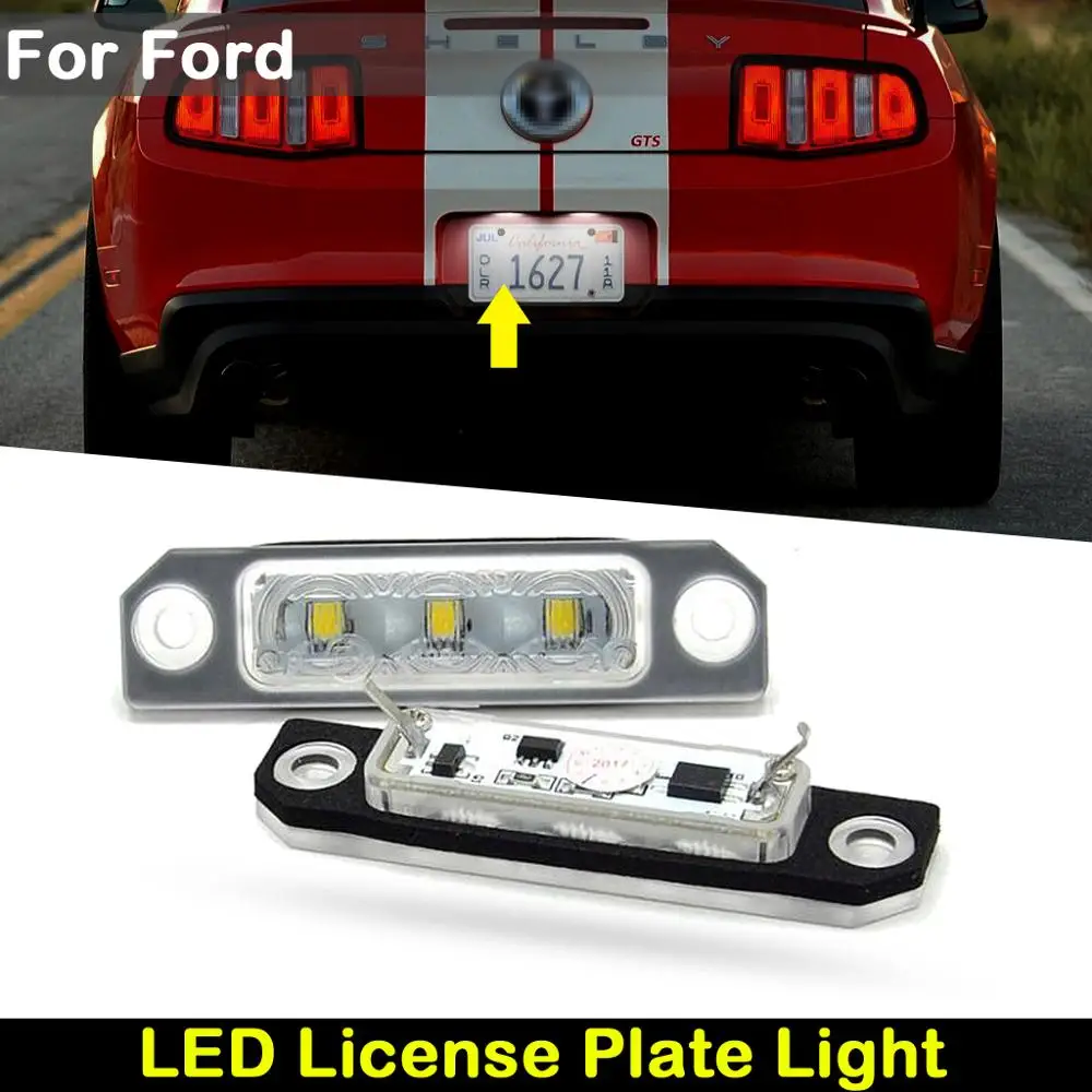 Za Ford Mustang Flex Poudarek Fusion Taurus Avto Zadaj Bela LED Tablice Svetlobe Število Ploščo Lučka