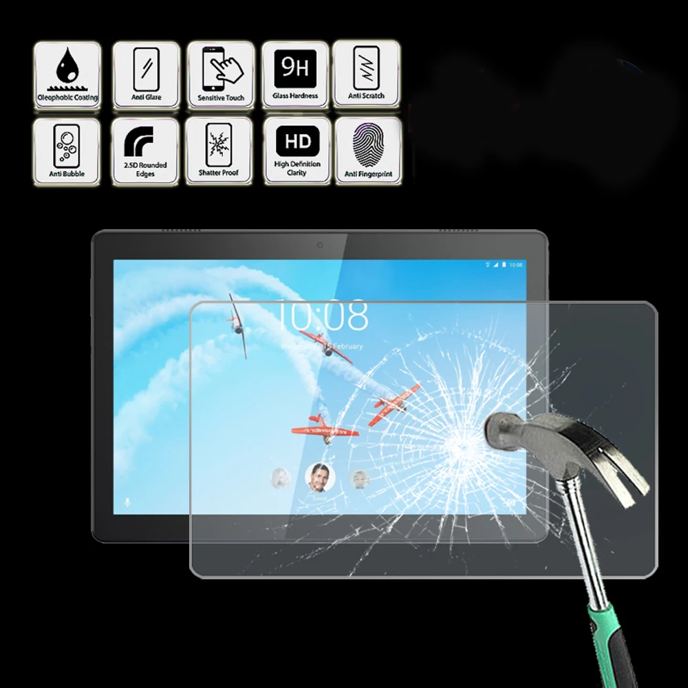 Za Lenovo Zavihku M10 - Tablet Kaljeno Steklo Zaščitnik Zaslon Pokrov HD ločljivosti Zaslona Film Zaščitnik Straže Kritje