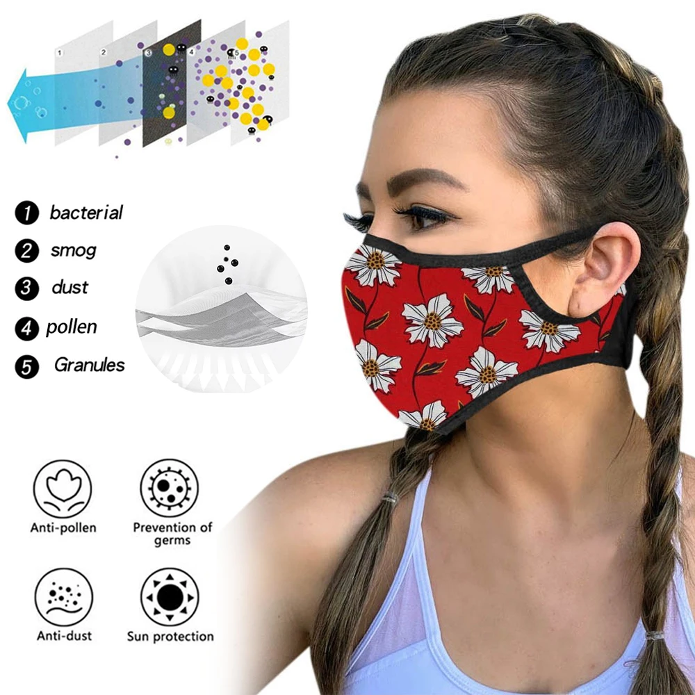 Za večkratno uporabo Krpo Maske Stroj Obraz Obloge, Lažje Dihanje Nos, Usta Facemasks za Potovanja Prah Onesnaževanja Varstvo