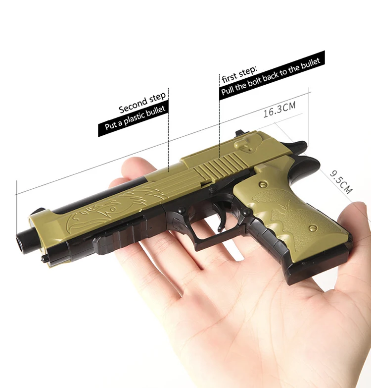 Zhenwei DIY Montaža Vojaško Pištolo Puzzle Desert Eagle Pištolo Pištolo Pištolo Puzzle Otrok Fantje Darilo Igro na Prostem Igrače Za Otroke