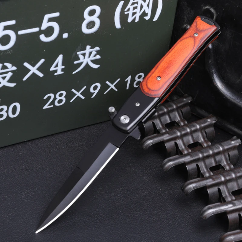 Zunanji Preživetje Fiksno Rezilo Noža samoobrambe Orožja Multi-funkcijo Žep Folding Nož Visoko Trdoto Vojaške Sadje Noži