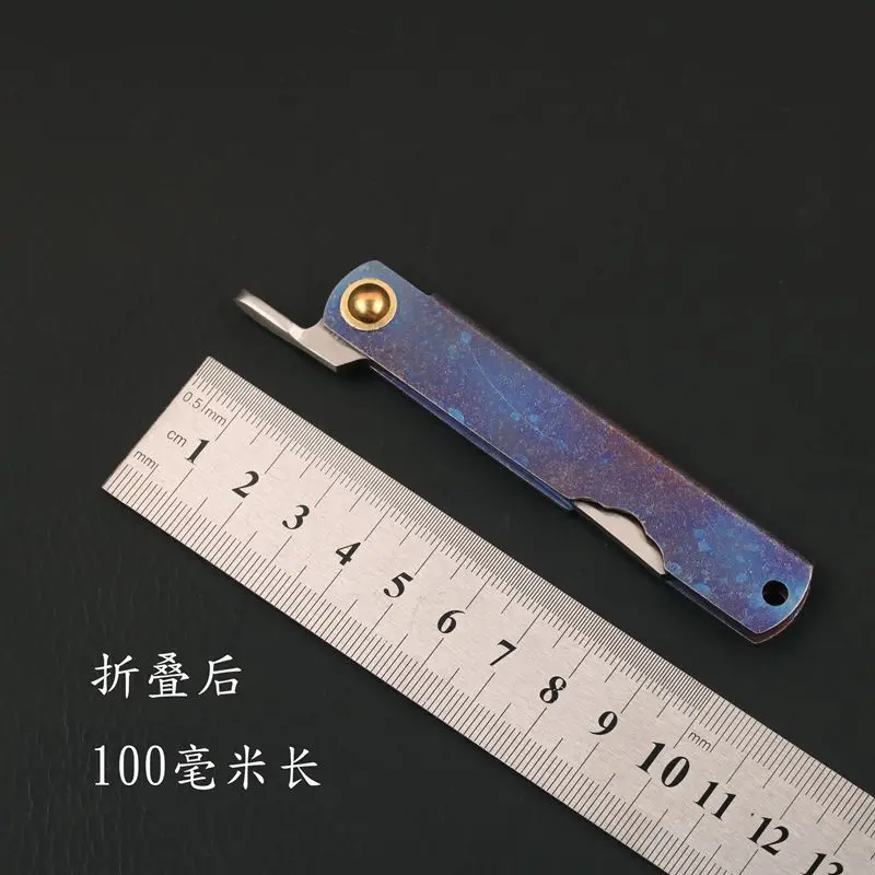 Žep Folding Nož Prostem EOS ročno orodje nož 14C28N rezilo+Titana ročaj