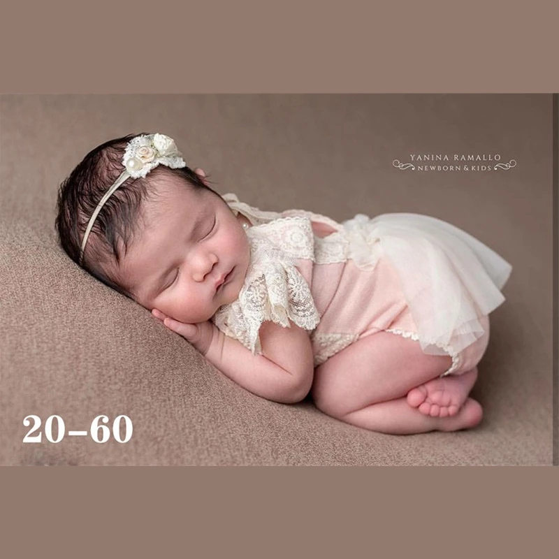 0-3M Baby Dekle Obleko Novo rojen Fotografija Rekviziti Čipke Klobuki+Oblačila, Otroška Fotografija Rekviziti Romper Studio Photoshoot Kopalke Dodatki