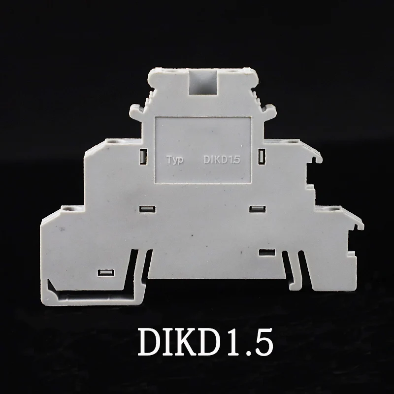 10 kos DIKD-1.5 DIN Rail Tri Plasti Trojno Senzor Nivoja Pogona Vrstnimi sponkami za 0,2-2,5 mm DIKD1.5