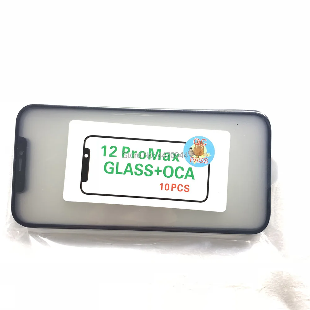 10pcs 1:1 Podobnih Originalno Steklo Z OCA Lepilo Film Za iPhone 12 11 pro max X XS max LCD Sprednji Dotik Zaslon Zunanji Objektiv Deli