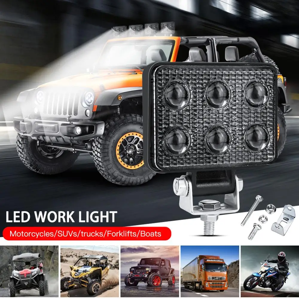 1PCS 3Inch 24W 12V 24V 6000K Nepremočljiva Krog LED delovna Luč Prenosni Reflektorji, motorno kolo, Offroad Tovornjak Vožnjo Avtomobila Čoln