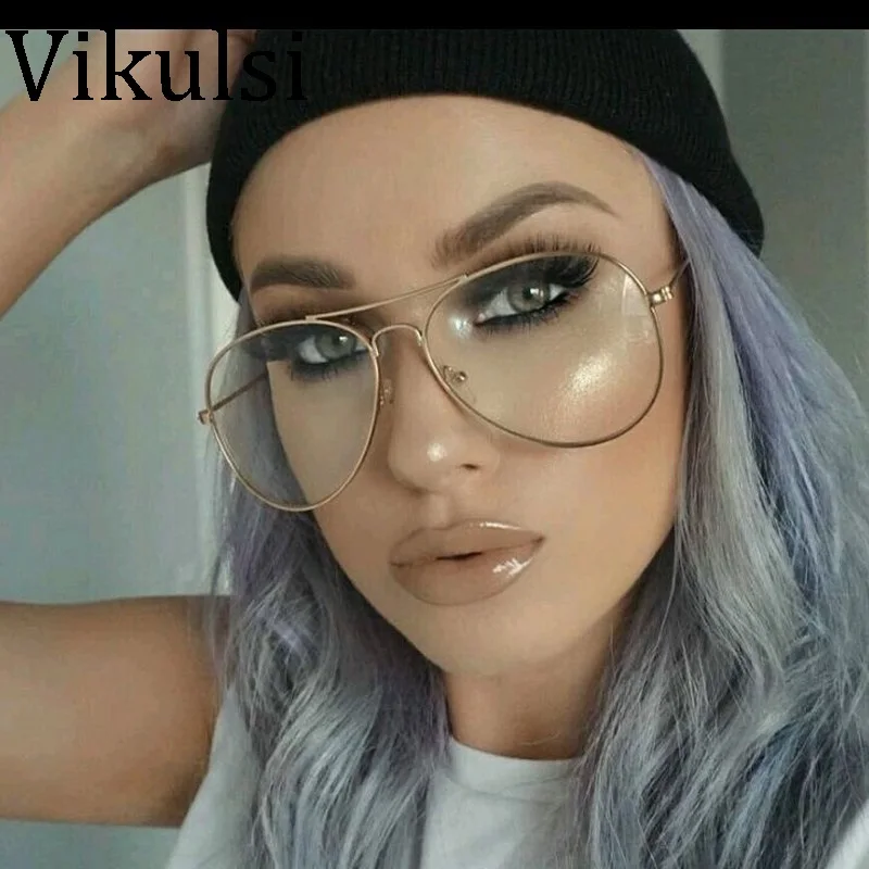 2017 Nova Očala Ženske Klasična Očala Rose Gold Metal Spektakel Okvir Jasno Očala Moških Optičnih Očal Okvir Oculos