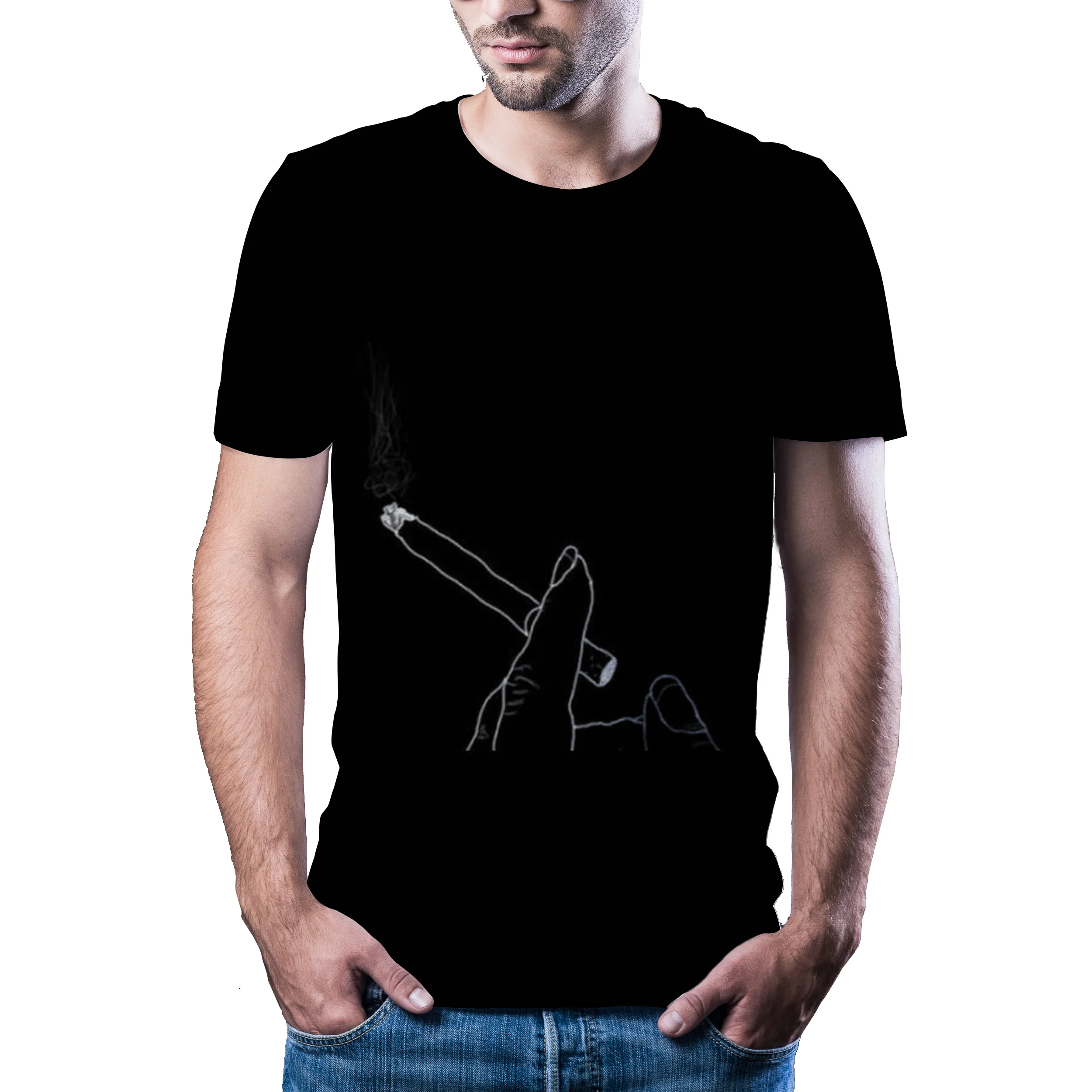 2020 barvno tiskanih moška T-shirt moda naravni vzorec o-vrat Puloverju moške 3D T-shirt vroče priložnostne šport za moške vrh 6XL