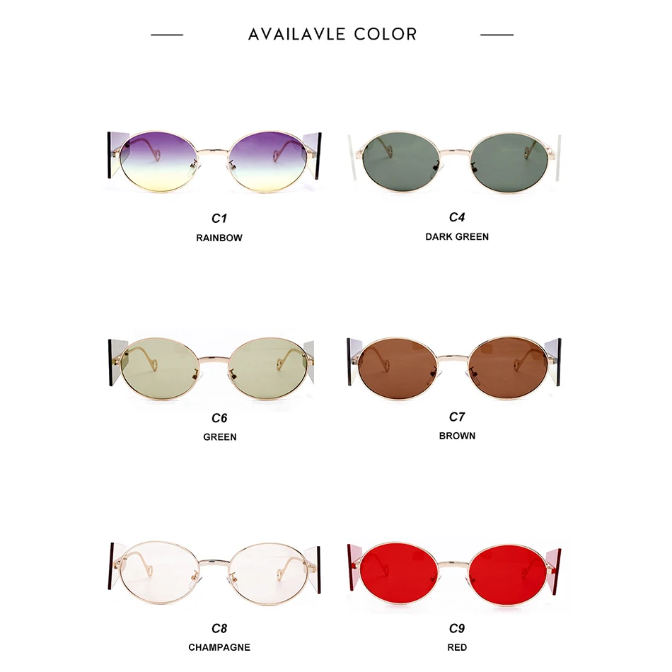 2020 Luksuzni Krog Vintage sončna Očala Ženske Ovalne Steampunk Sonce Glases Retro Punk Očala Modni Očala Odtenki UV400