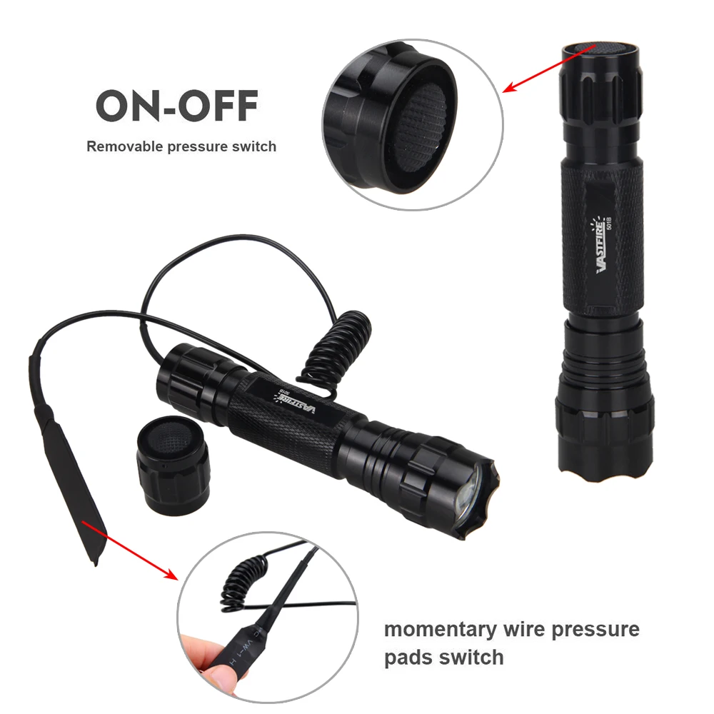 3000lm Q5 LED Airsoft Element Orožje Pištolo Svetlobe USB Polnilne Scout Baklo Tactical Puška za Lov Svetilka Fit 20 mm Železnici