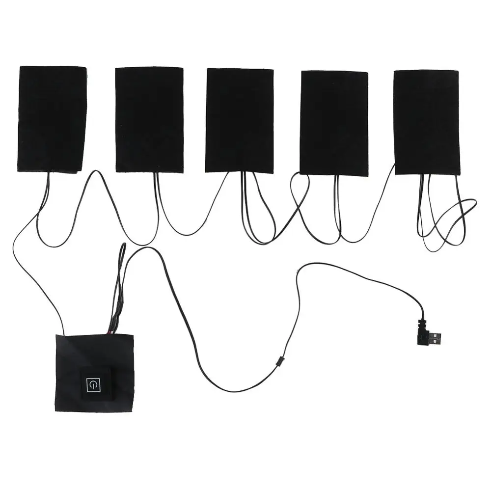5PCS Stroj USB Ogrevanje Pad Zunanji Termalni Toplo Pozimi Ogrevanje Telovnik Blazine za DIY Ogrevana Obleka Mobilne Toplo Orodja