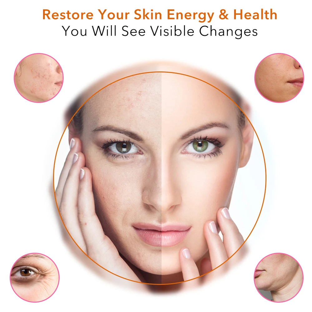 6 v 1 Foton Terapija Radijske Frekvence Ems Led Kožo Obraza Lifting Microcurrent Vibracije Obraz Massager Zaostrovanje Naprave