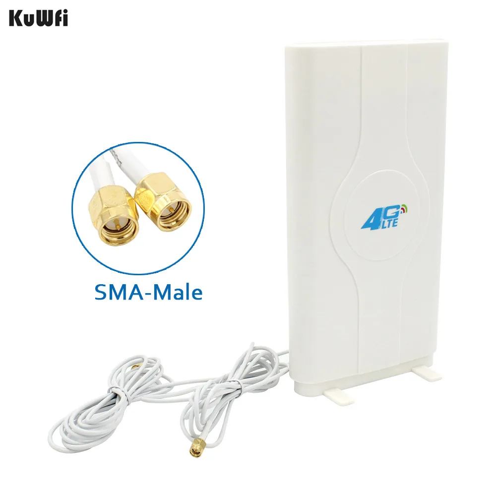 88dBi 3G 4G LTE-antena Mobilna antena 2-SMA-moški Priključek Booster mimo Panel Anteno z 2 metrov Kabla 700~2600Mhz