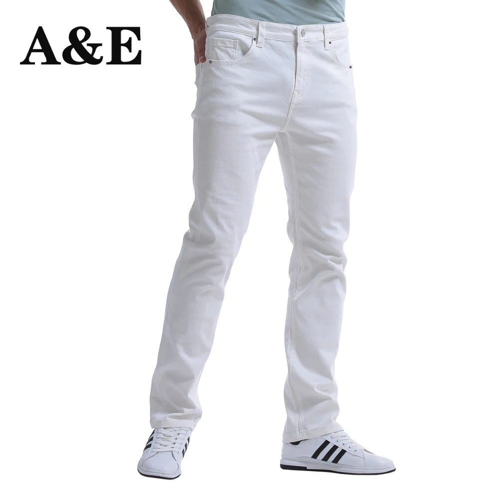 Alice & Elmer Moda za Moške Slim Fit Straight Jeans Poletje Hlače Priložnostno Traper Hlače Moški blagovne Znamke Oblikovalec 98% Čistega Bombaža