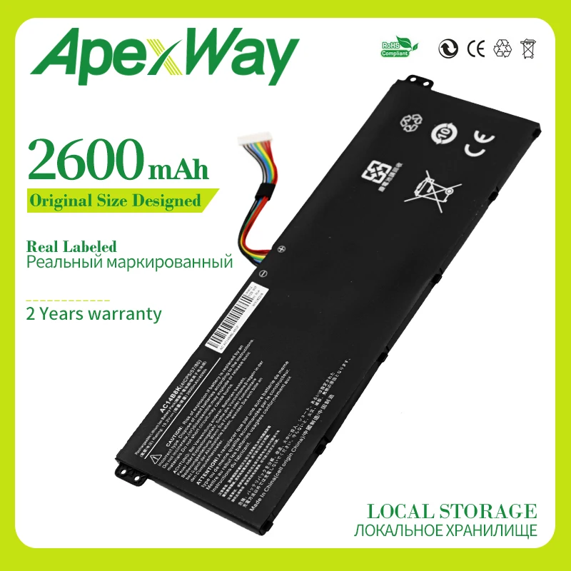 Apexway AC14B8K AC14B18J AC14B13J Laptop Baterija za Acer Aspire E3-111 E3-112 E3-112M ES1-511 V3-111P CB3-531 TravelMate B115