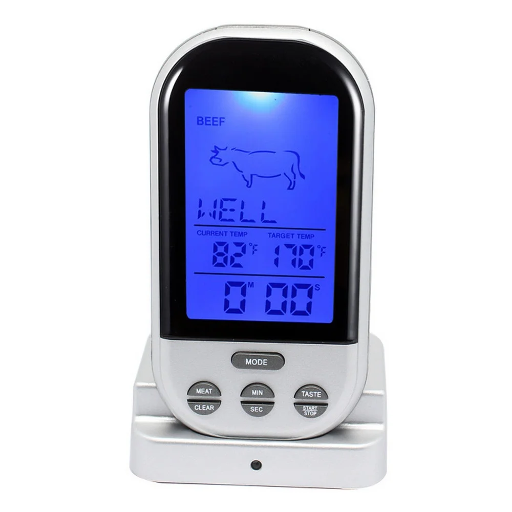 Digitalne Brezžične Pečica Termometer za Meso za peko na žaru na Žaru Hrane Sonda Kuhinjski Termometer Kuhanje Orodja s Samosprožilcem, Alarm